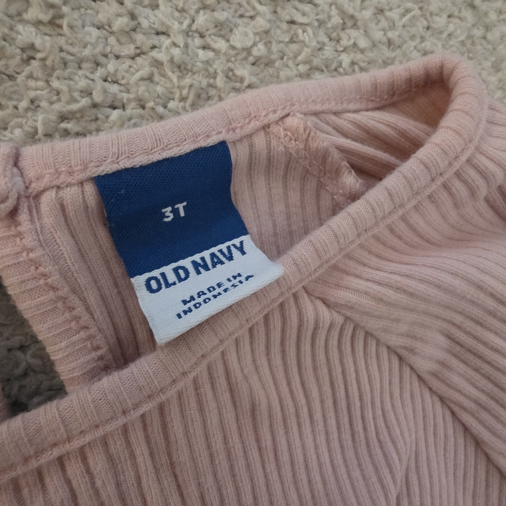 Old Navy Blush Pink Long-Sleeve Kids Dress - Picture 2 of 2